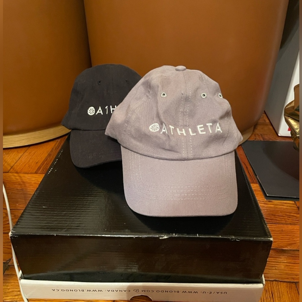 Embroidered Athleta Grey Dad Cap